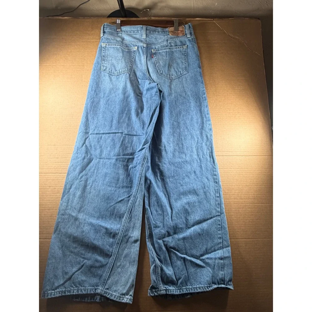 Levi's 94 Baggy Wide Leg Jeans Womens 30x31 Blue High Rise Tag W27 Denim
